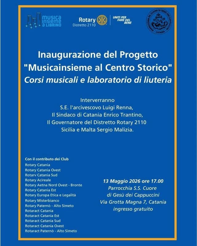 Inaugurazione ufficiale del progetto “Musicainsieme al Centro Storico”